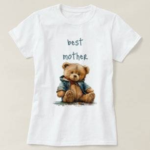 Süßbraune Aquarellteddytasche Baby Dusche T-Shirt