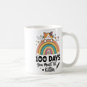 Süße 100 Tage Schulkinder Katze 100. Tag der Sch Kaffeetasse
