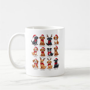 Süße 12 Hunde Xmas Lustige Hunde Liebhaber Weihnac Kaffeetasse
