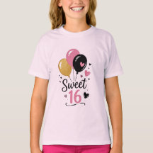 Süße 16 Ballons Teenie Mädchen Grafik T-Shirt