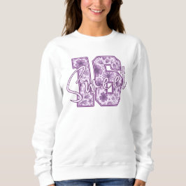 Süße 16 Lila Lavendel Blumen-Geschenk zum 16. Gebu Sweatshirt