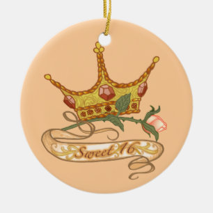 Süße 16 Prinzessin Geburtstag individuelle Ornamen Keramikornament
