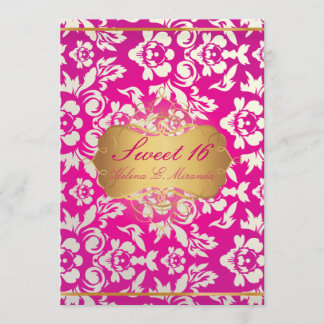 Süße 16/ Prinzessin/Perldampfer/Rosa Einladung