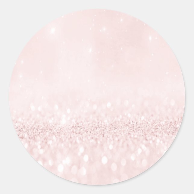 süße 16t Glitzer Rosa Runde Makeup Bridal Brandin Runder Aufkleber (Vorderseite)