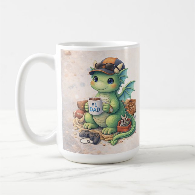Süße #1 Dad-Drache Kaffeetasse (Links)