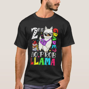 Süße 2. Klasse Kein Prob Llama Zurück zur Schule E T-Shirt