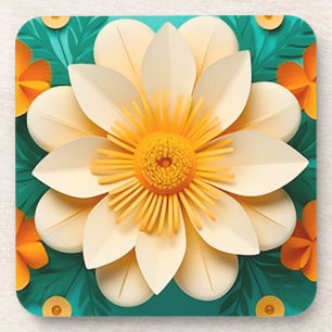 Süße 3D-Blumen Getränkeuntersetzer