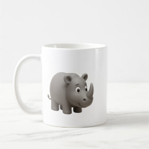 Süße 3D-Nashorn-Kaffeetasse Kaffeetasse