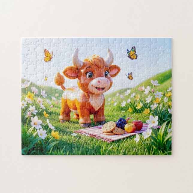 Süße 3D-Stier-Zodiac-Picknick (Horizontal)