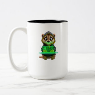 Süße 3D-Zeichentrick-Hacker-Meerkatze Cyberpunk-Zw Zweifarbige Tasse