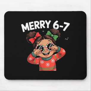 Süße 6 7 Sechs Sieben Meme Weihnachten Frauen Männ Mousepad
