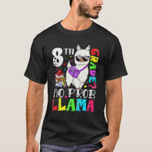 Süße 8. Klasse Kein Prob Llama Zurück zur Schule E T-Shirt