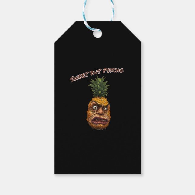Süße, aber psycho Ananas Geschenkanhänger (Vorderseite)