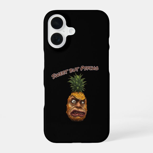 Süße aber psycho Pineapple iPhone 16 Hülle (Rückseite)