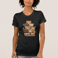 Süße aber sture Katze Stack lustiges T-Shirt
