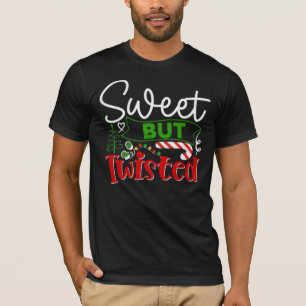 Süße aber verdrehte lustige Weihnachts-Zuckerrohr T-Shirt