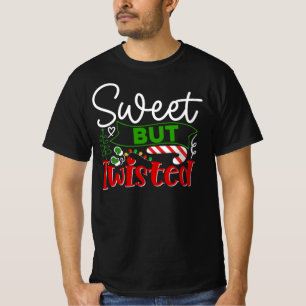 Süße aber verdrehte lustige Weihnachts-Zuckerstang T-Shirt