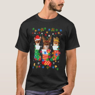 Süße Abessinierkatze Kätzchen Weihnachts Socken Xm T-Shirt