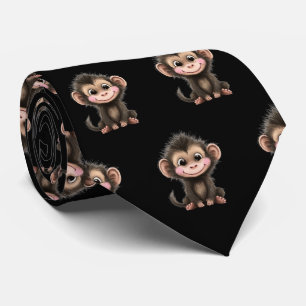 Süße Affe Kawaii Krawatte