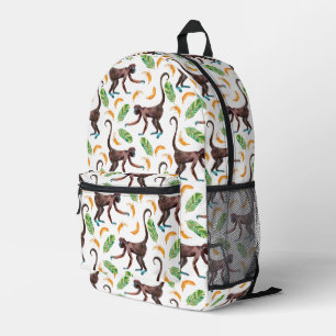 Süße Affen juggling Bananen Bedruckter Rucksack