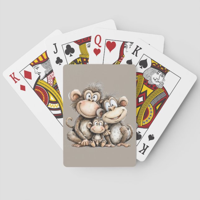 Süße Affen  Spielkarten (Rückseite)