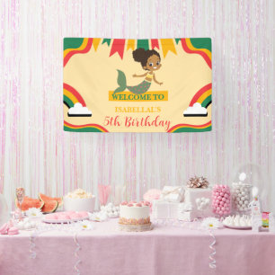Süße Afro-Meerjungfrau African american Mädchen Ge Banner