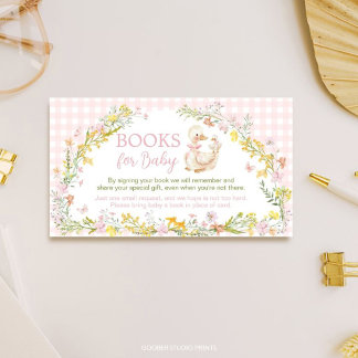 Süße Alberne Gans Blumen Baby Shower Bücher Für Ba Begleitkarte