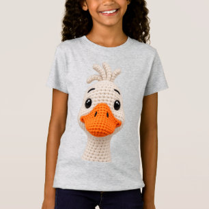 Süße alberne Gänsefratze im falschen Häkelgarn-Sti T-Shirt