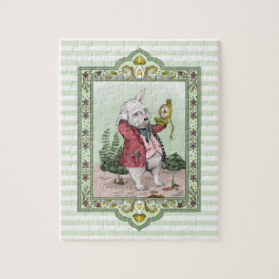 Süße Alice-im-Wunderland-Spät-Weißer-Hase-Kunst