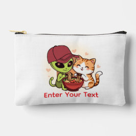 Süße Alien-Katzen-Ramen Kawaii-Kunst Zubehörtasche