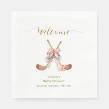Süße All-Stars-Bow-Hockey-Girl-Baby-Shower-Willkom
