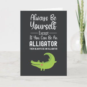 Süße Alligator-Karten Humor Lustig Komisch Cartoon Karte