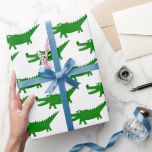 Süße Alligator-Zeichnung Geschenkpapier