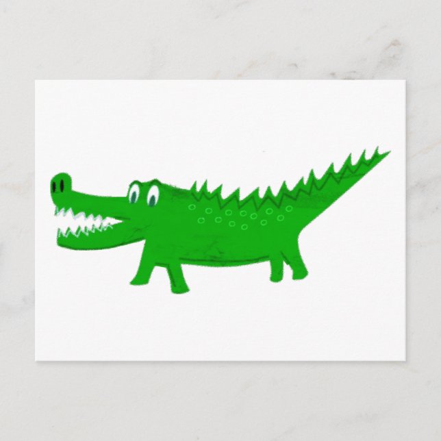 Süße Alligator-Zeichnung Postkarte (Vorderseite)