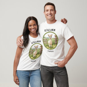Süße Alpaka Mama oder Papa T-Shirts Oberteile Männ