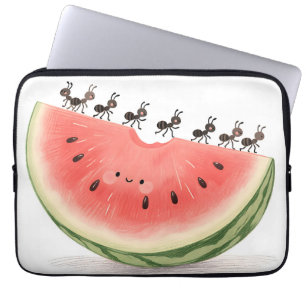 Süße Ameisen Wassermelonen-Scheibe Laptopschutzhülle
