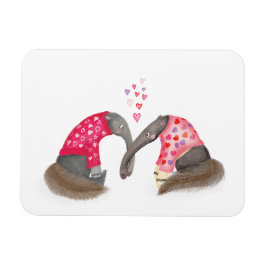 Süße Ameisenbären im Liebesmagnet Magnet