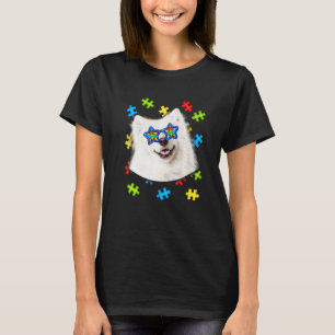Süße American Eskimo Autismus Puzzle Sonnenbrille  T-Shirt