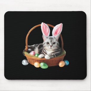 Süße American Shorthair Katze Ostereiersuche Besit Mousepad