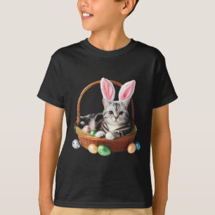 Süße American Shorthair Katze Ostereiersuche Besit T-Shirt