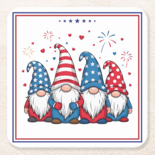 Süße amerikanische Gnome Cartoon-68123 Rechteckiger Pappuntersetzer