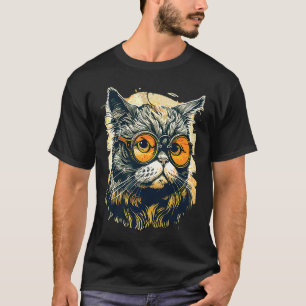 Süße anamorphe Katze mit Schwimmbrille einzigartig T-Shirt
