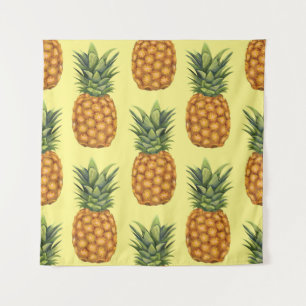 Süße Ananas abstraktes Illustrationsmuster Wandteppich