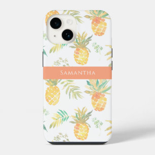 Süße Ananas Sommer Muster Name iPhone 14 Hülle
