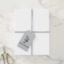 Süße Anfangsbuchstaben und Namen des Paares Liebes Geschenkanhänger