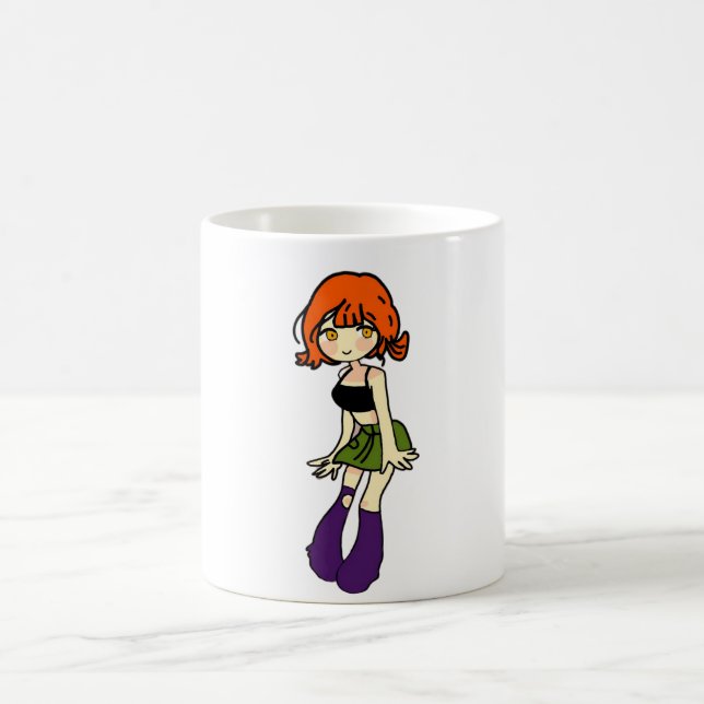 süße Anime-Chibi-Mädchen-Kaffeetasse Kaffeetasse (Mittel)