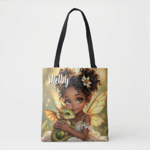 Süße Anime-Fee und Chibi-Drache Tasche
