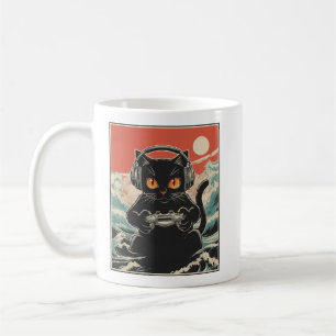 Süße Anime-Gamer Kawaii-Katze Japanisches Gaming-G Kaffeetasse