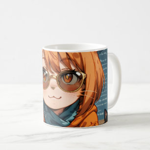 Süße Anime-Katzengirl Kaffeetasse