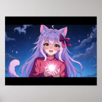 Süße Anime-Katzengirl